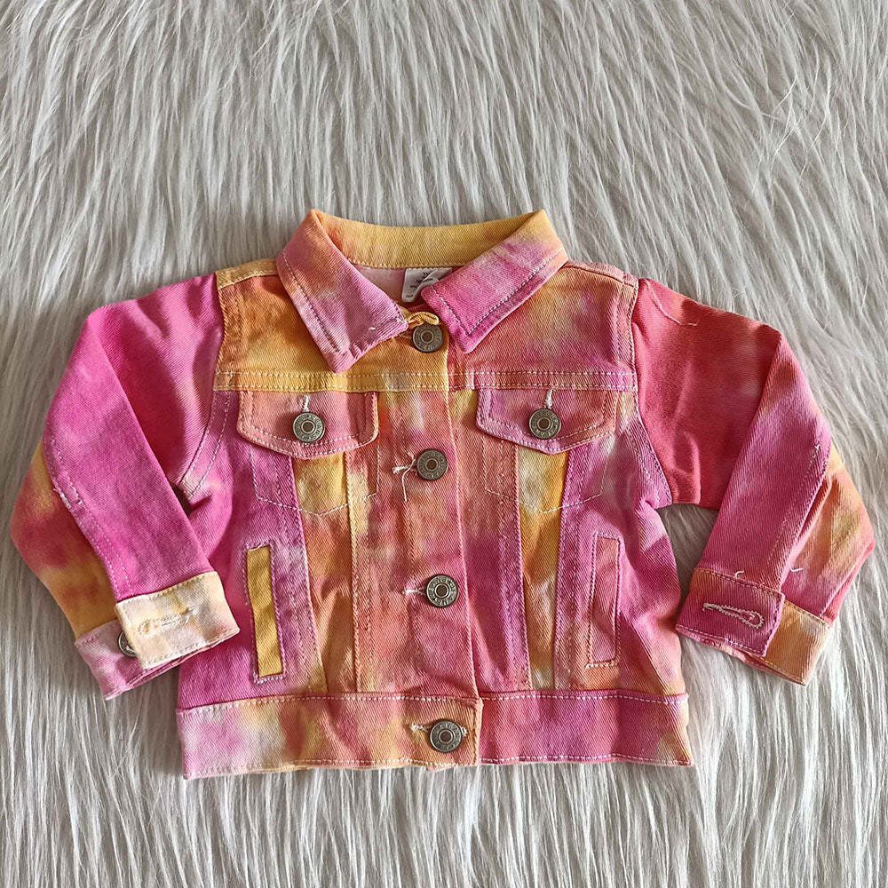 Tie dye denim jacket cardigan