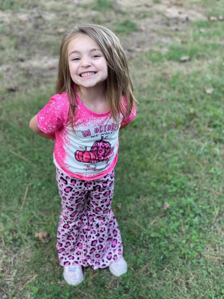 Pink pumpkin leopard set