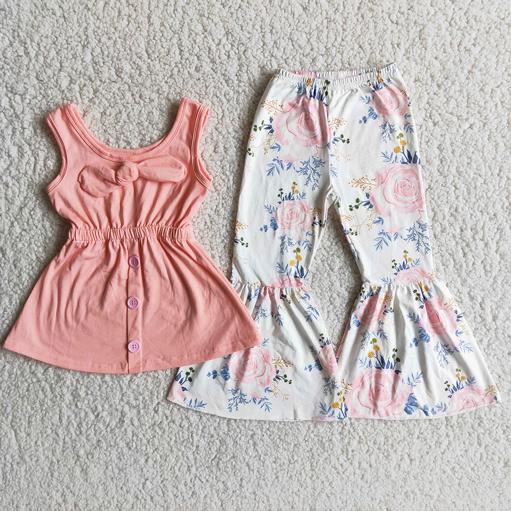 Pink Bow Floral set