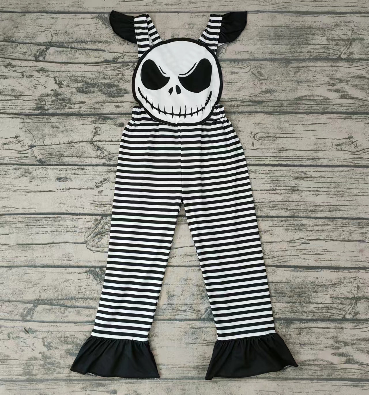 Baby girls Halloween black stripe jumpsuits Overall