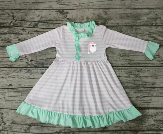 Baby girls Christmas santa long sleeve gowns dresses