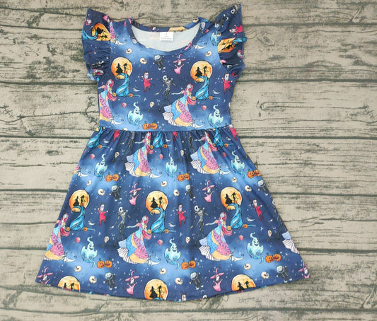 Baby girls Halloween flutter sleeve dresses