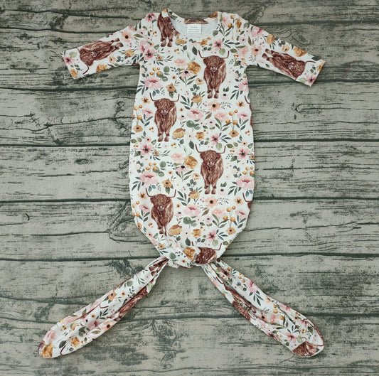 Baby newborn western pink cow gowns