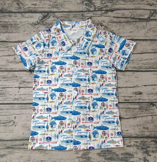 Baby Boys western fishing button up shirts 2