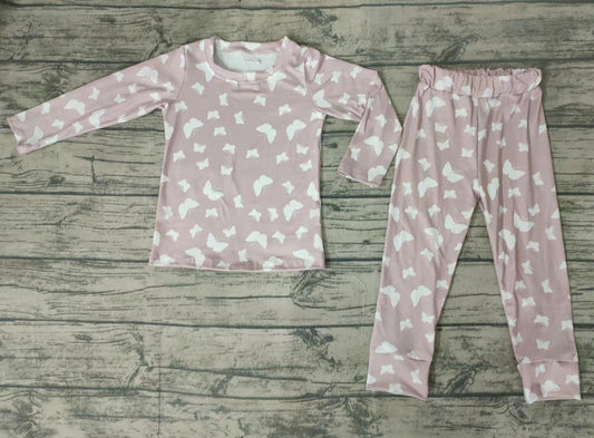 baby girls butterfly fall pajamas sets