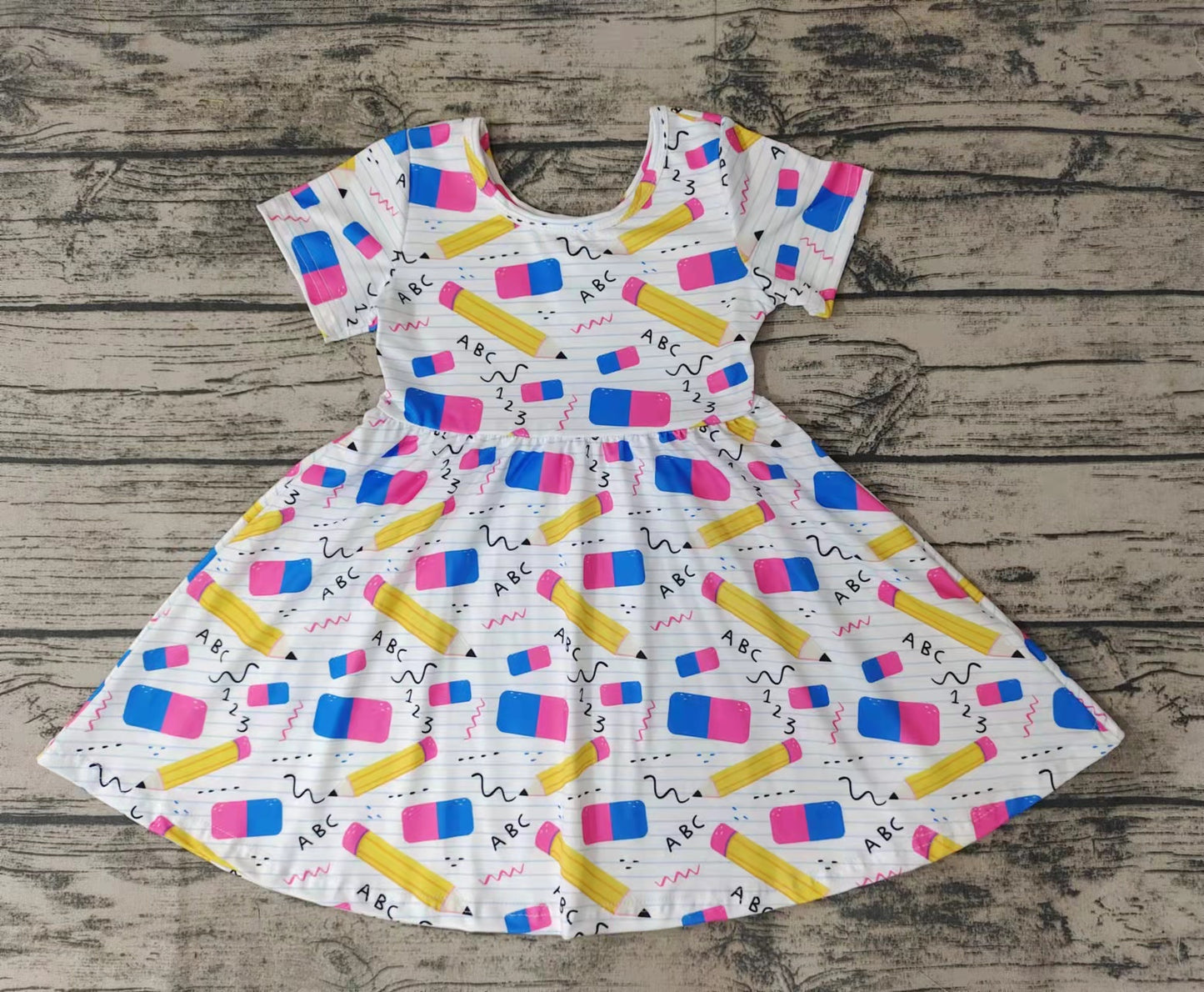 Baby girls back to school twirl dresses