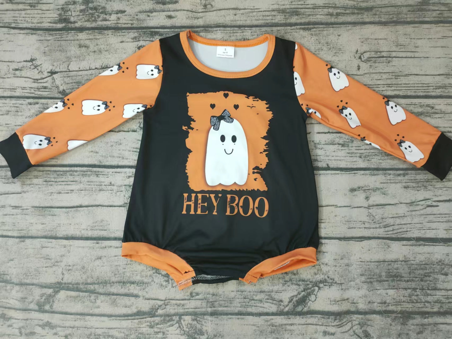 Baby girls boo long sleeve rompers