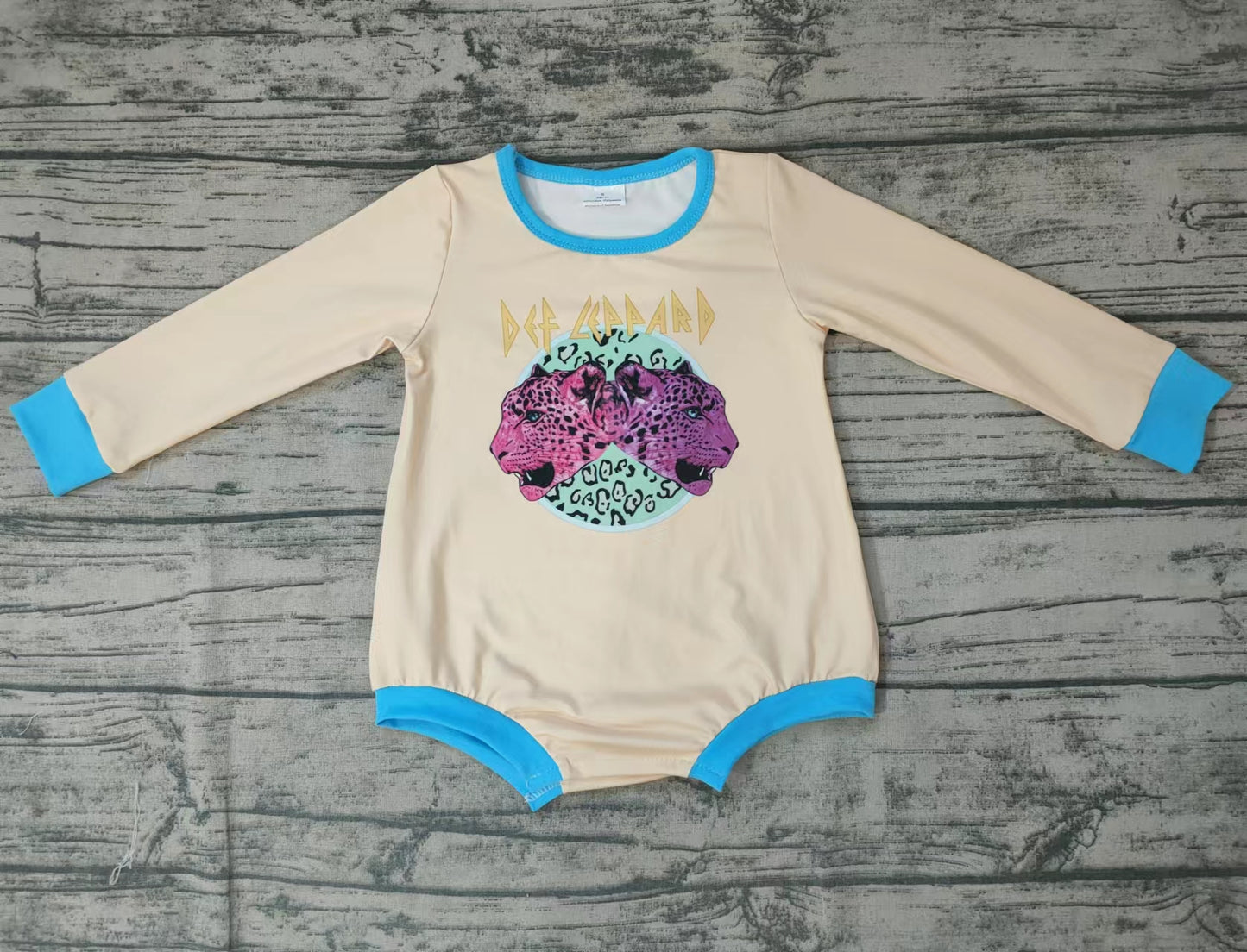 Baby girls singer tiger long sleeve rompers