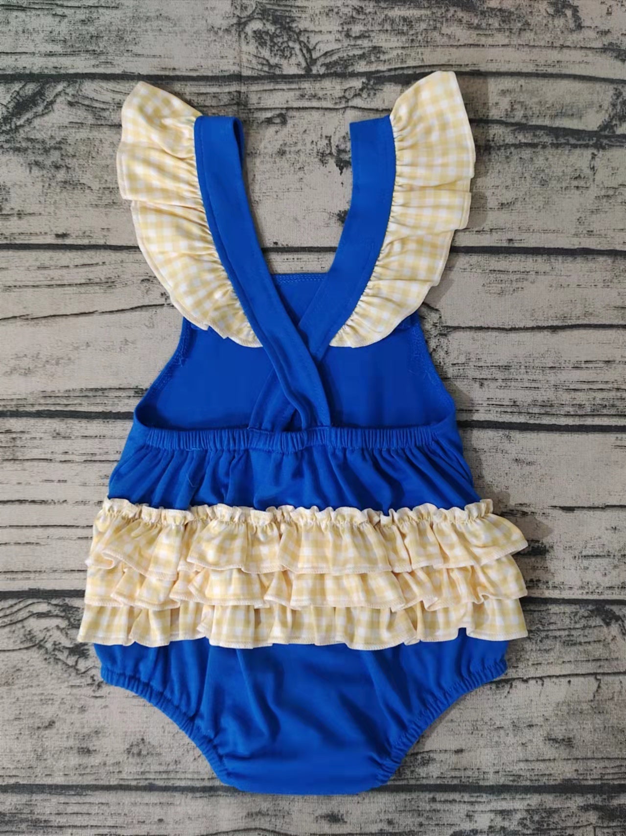 You are my sunshine baby girls ruffle rompers