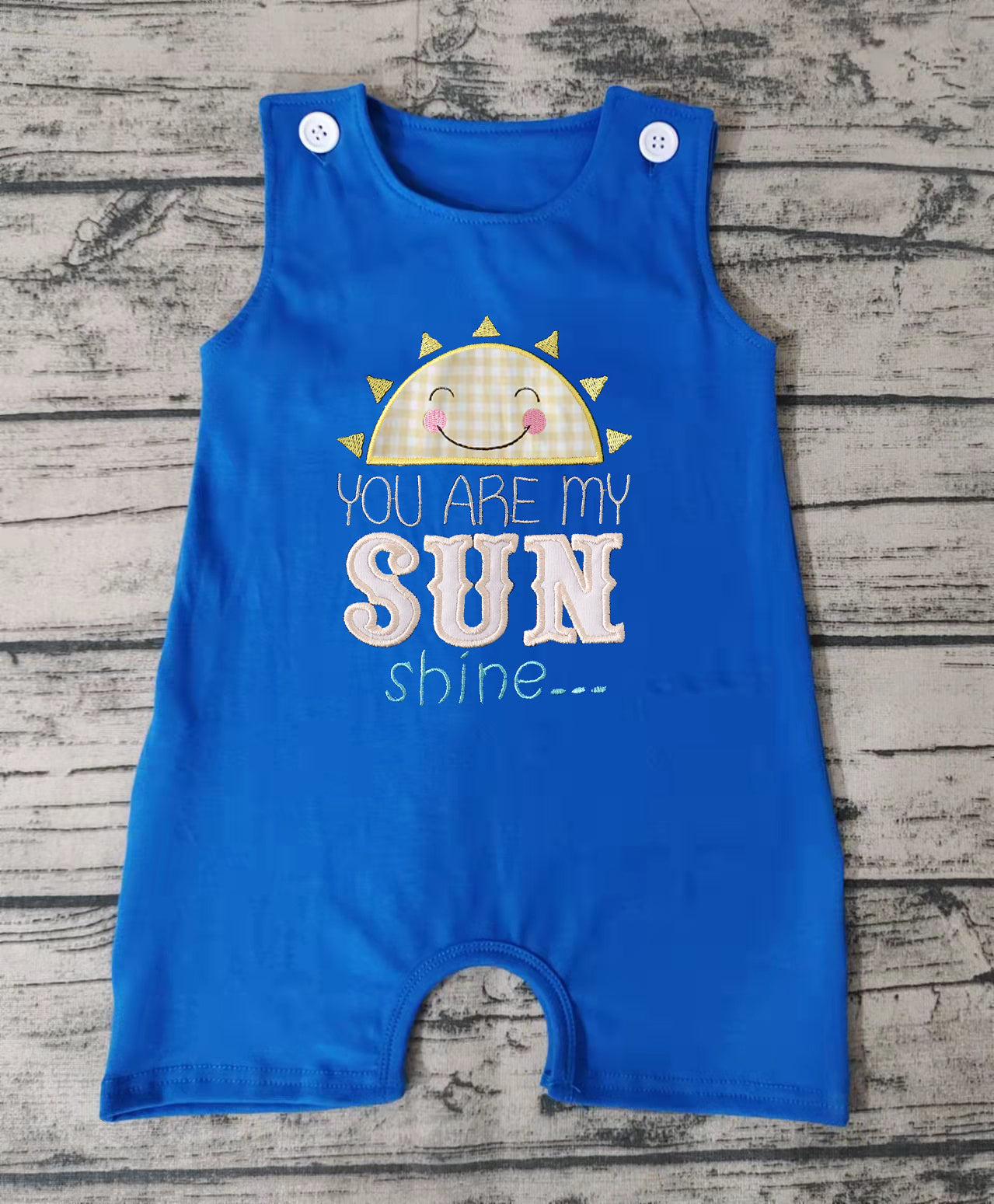 You are my sunshine baby boys rompers