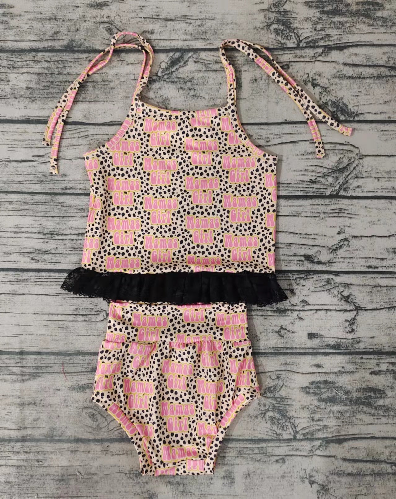 Baby girls western Mama‘s girl bummie sets