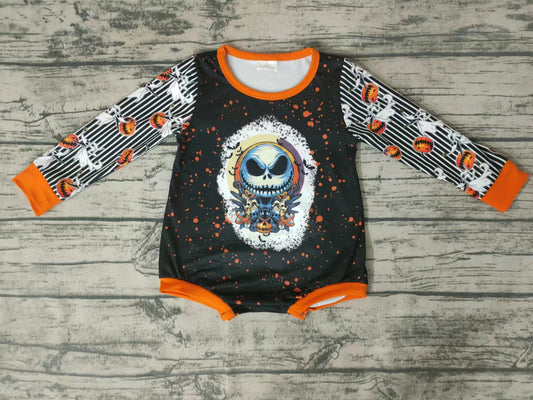 Baby girls Halloween black long sleeve rompers