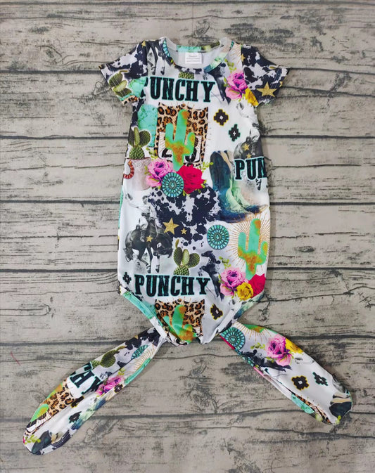 Baby newborn western cactus gown