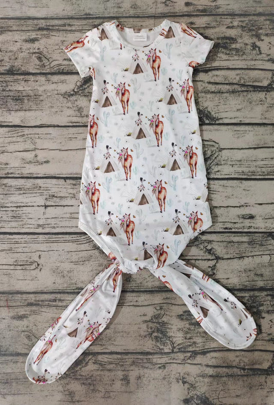 Baby newborn western teepee horse gowns