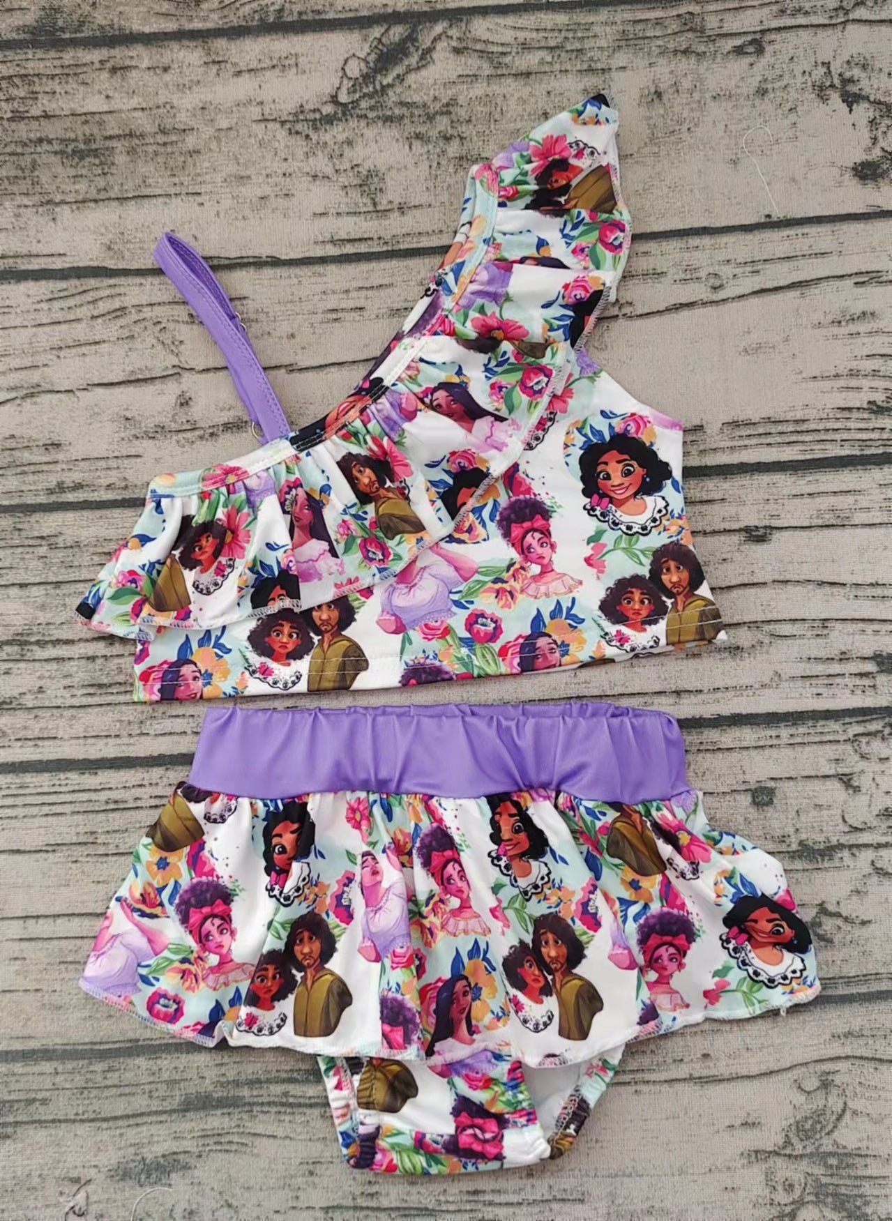 Baby Girls summer cartoon movie 2pcs swimsuits