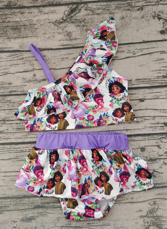 Baby Girls summer cartoon movie 2pcs swimsuits