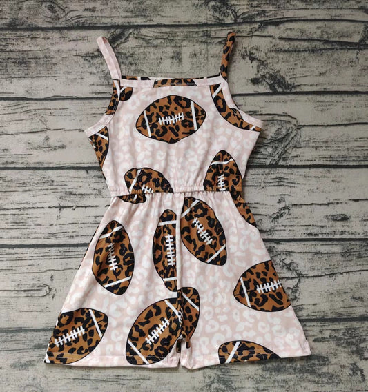 Baby girls baseball leopard summer jumpsuits