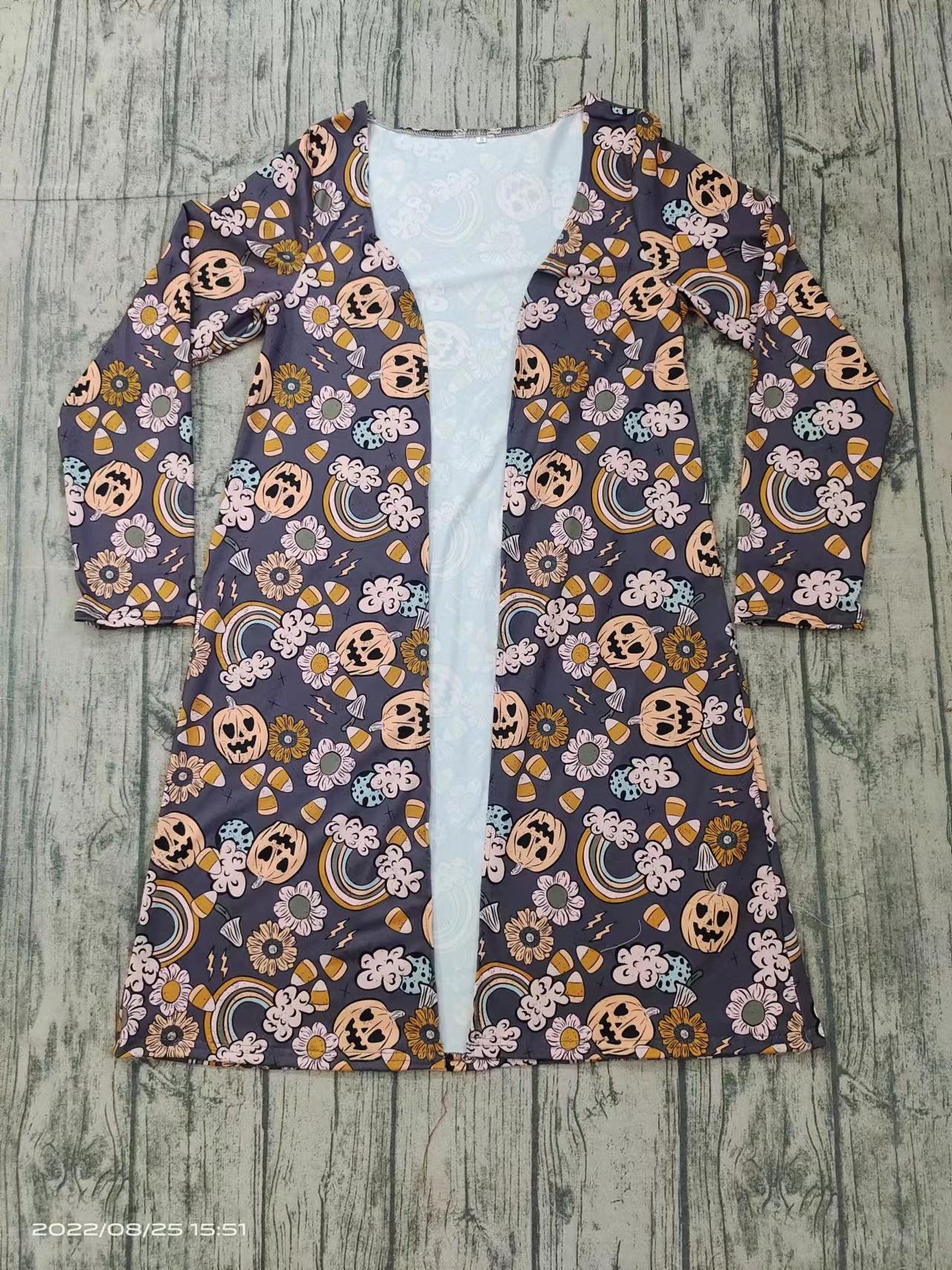 Adult women Halloween pumpkin rainbow jackets cardigans