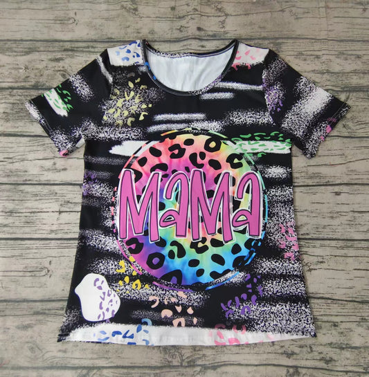 Baby girls Mama and me tie dye short sleeve shirts(mommy and me)