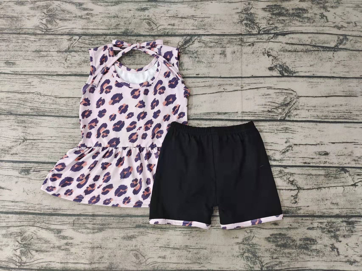 Baby girls Leopard summer shorts sets