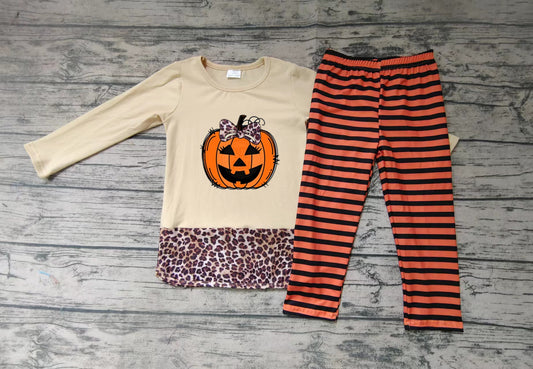 Baby Girls Halloween pumpkin face legging clothes sets