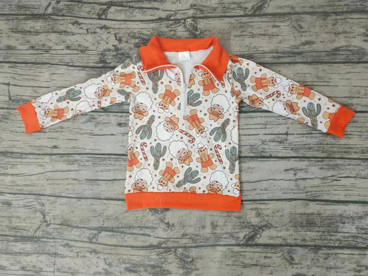 Baby Boys Christmas western santa pullover shirts