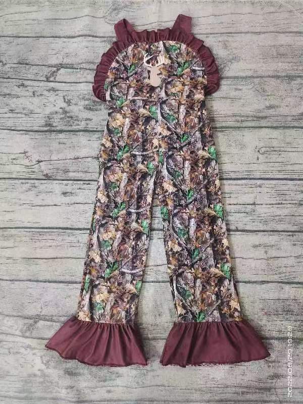 baby girls camo deer jumpsuits overalls