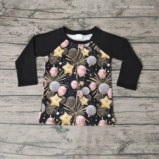 Baby boys New year balloon long sleeve shirts