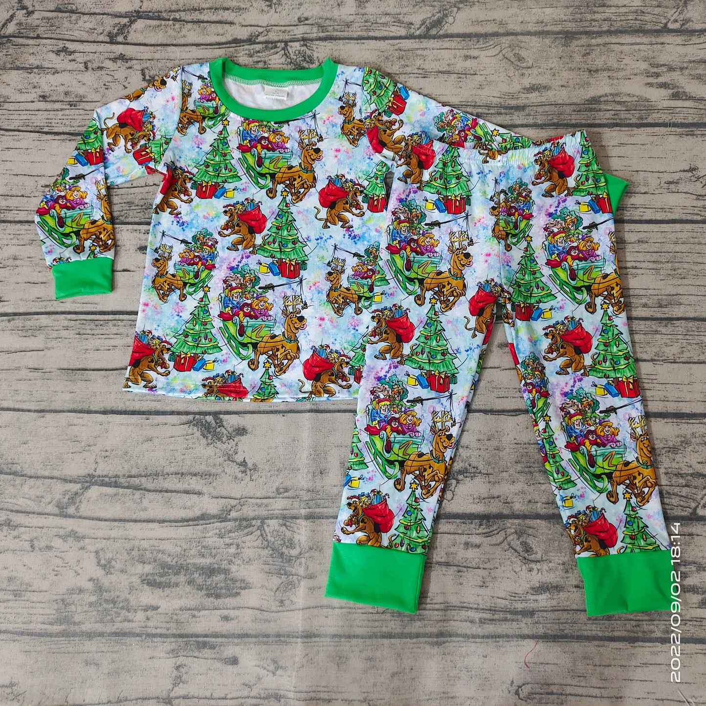 baby boys christmas cartoon dogs pajamas pants sets