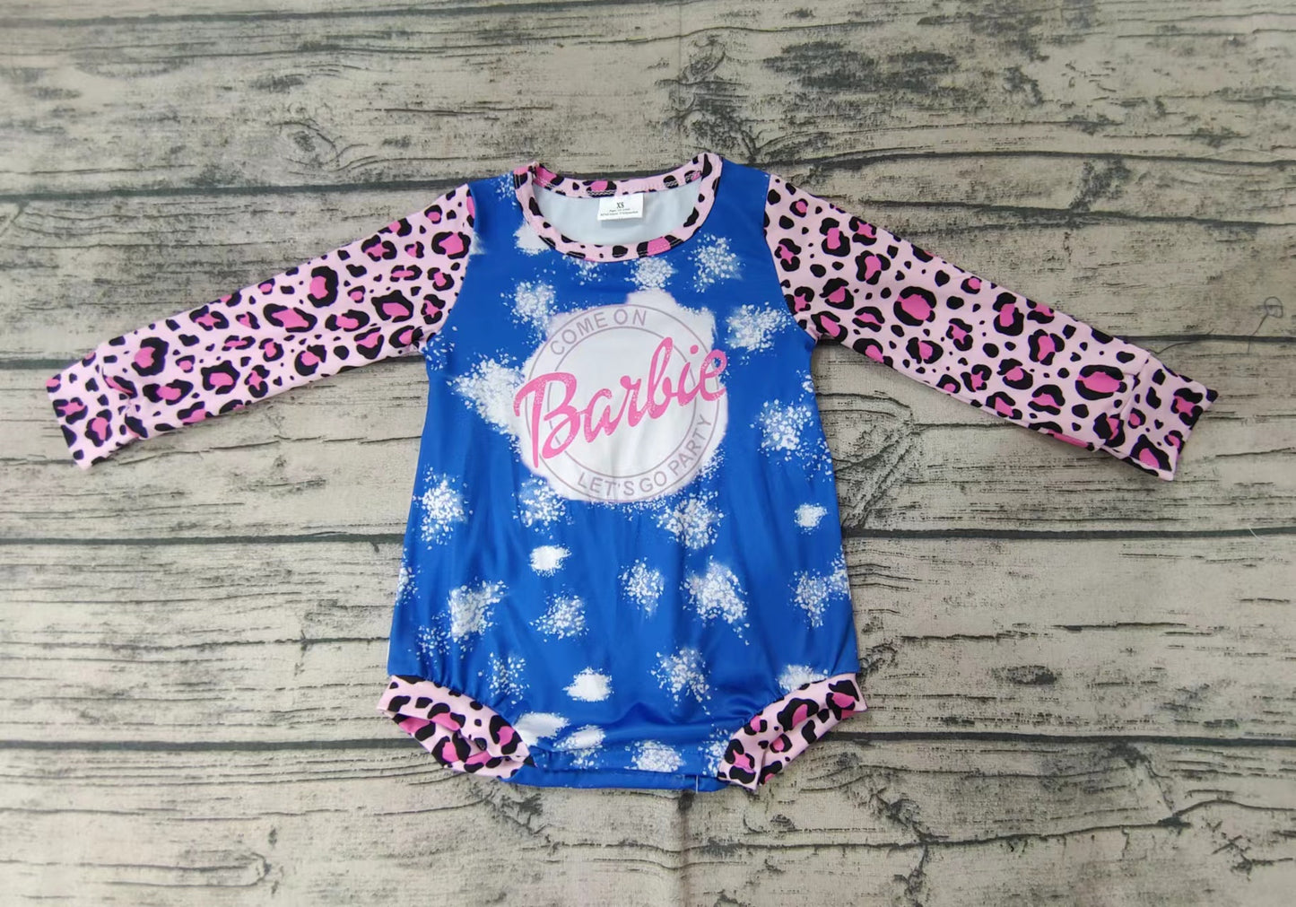 Baby girls western doll leopard rompers