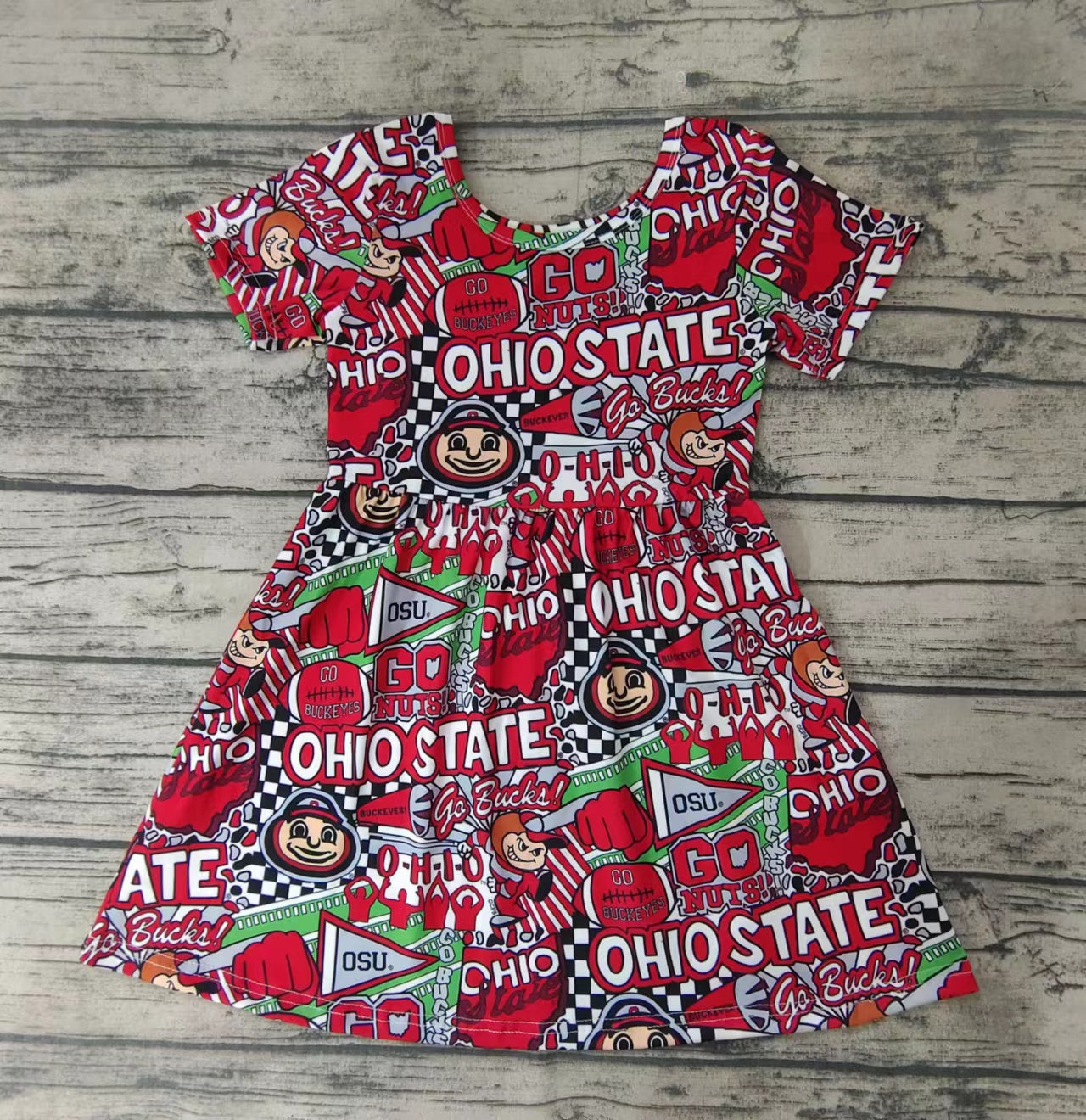 Baby girls football team knee length dresses