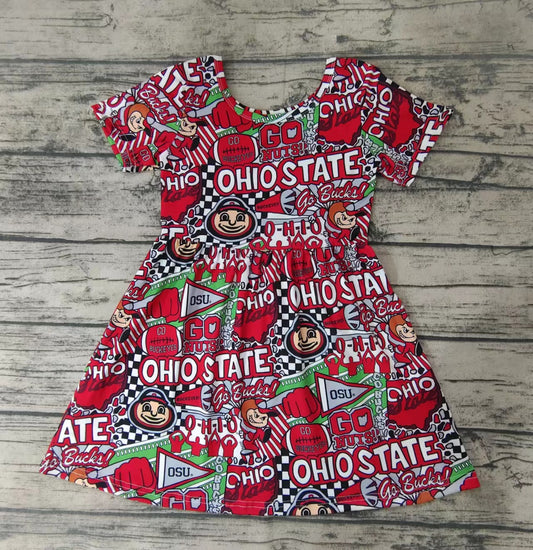 Baby girls football team knee length dresses