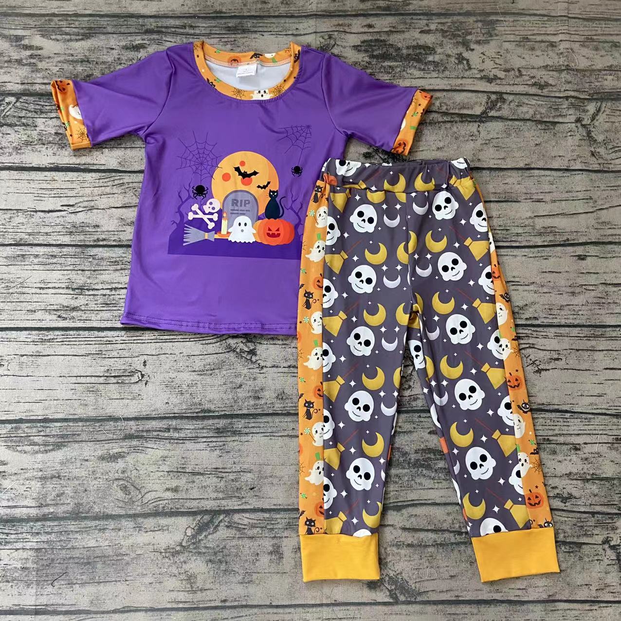 Baby boys Halloween ghost pumpkin pants sets