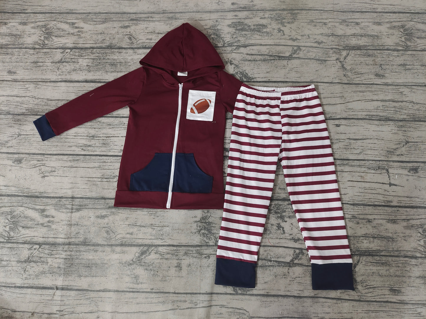 Baby boys Football hoodie top pants clothes sets