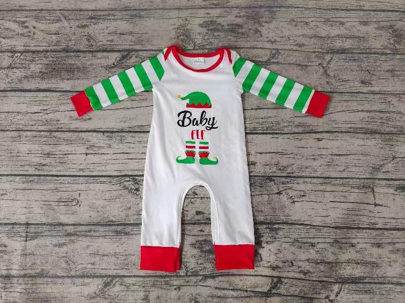 Baby boys Christmas cartoon stripe rompers