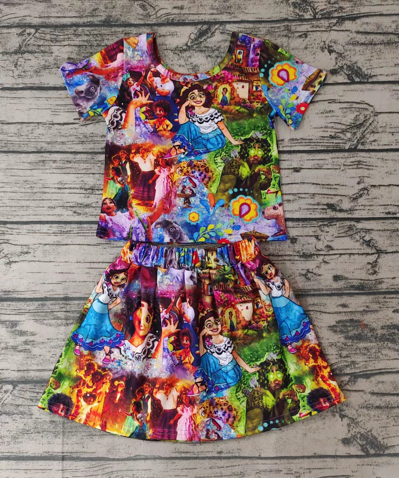 Baby girls cartoon movie summer skirts sets