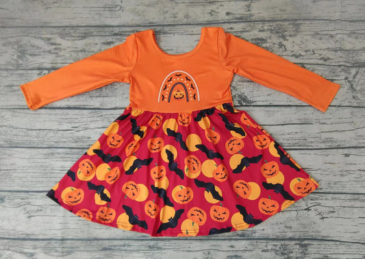 Baby girls Halloween rainbow dresses