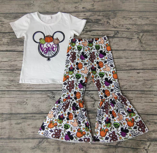 Baby girls halloween Boo bell cartoon pants sets