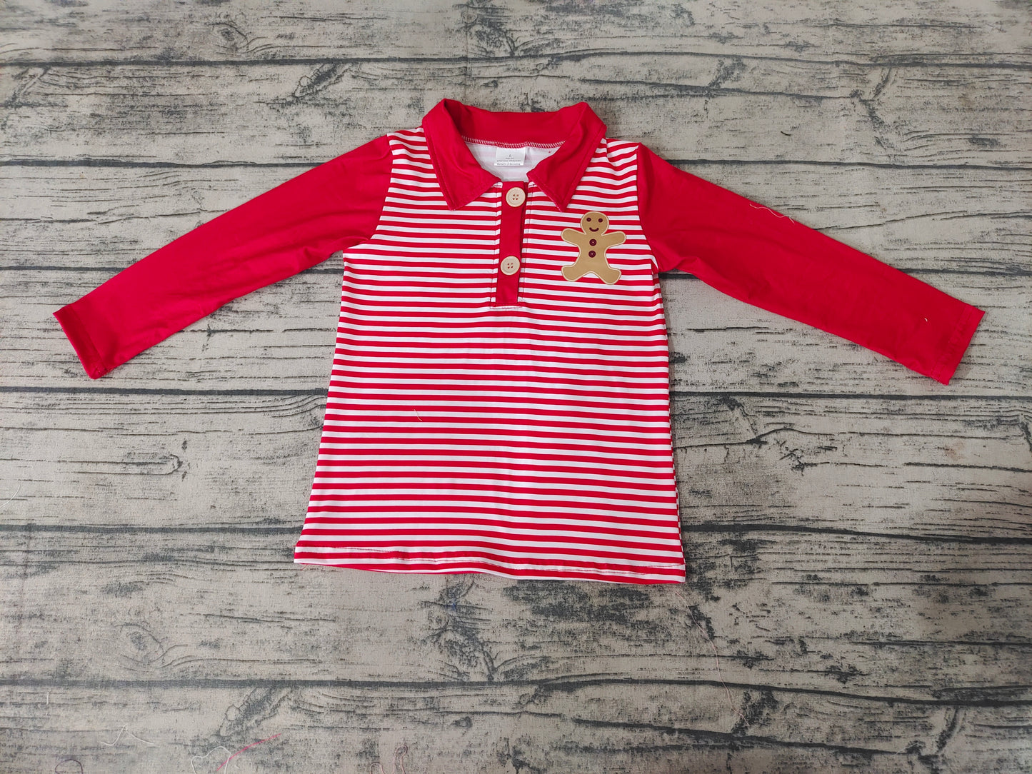 Baby kids Long sleeve gingerbread shirts