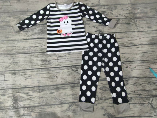 Baby girls halloween ghost pajamas fall clothes sets