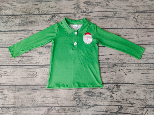 Baby boys Christmas santa green pullover shirts Tops