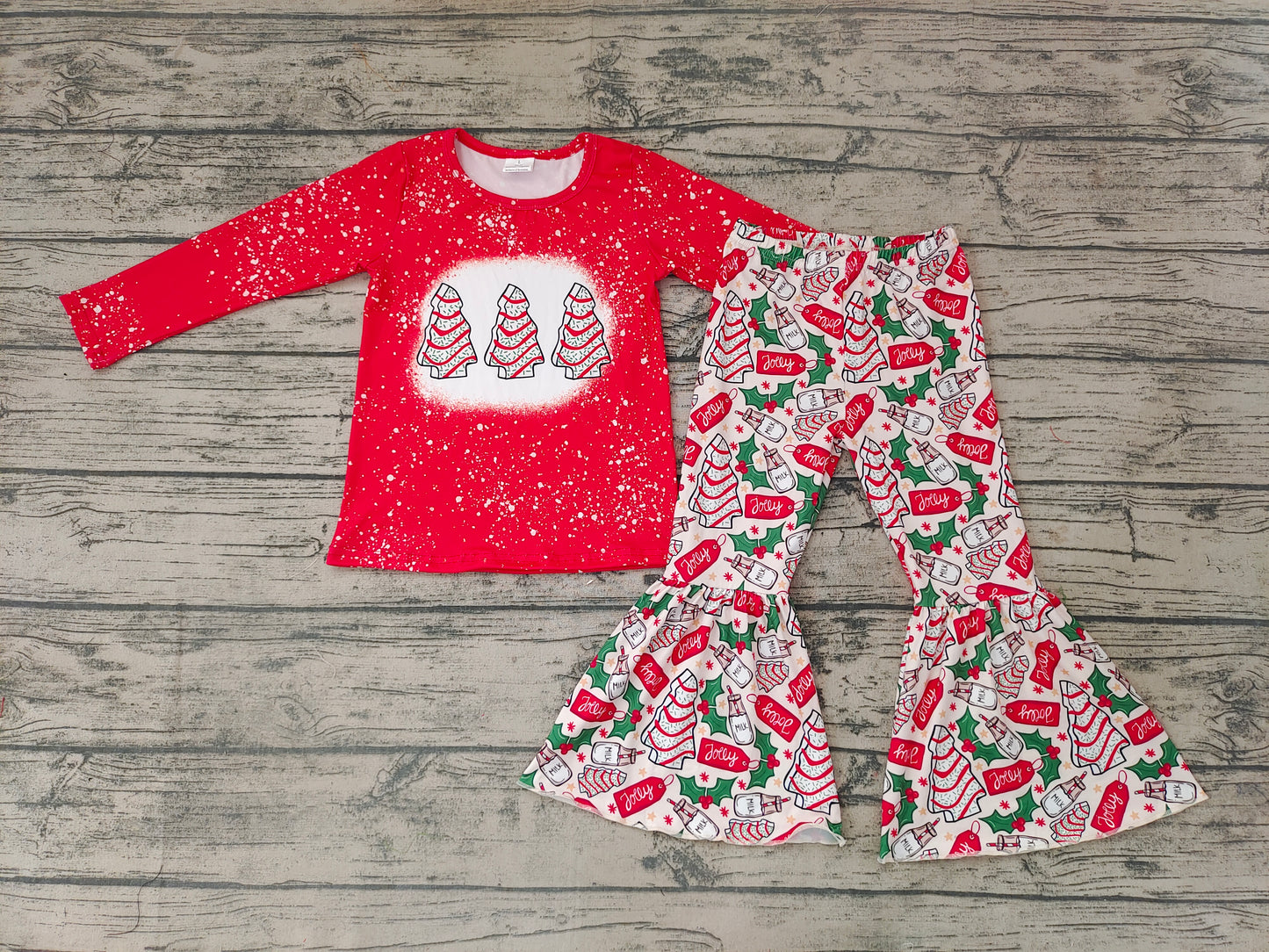 Baby Girls Red season Christmas pants clothes sets