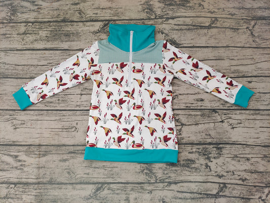 Baby boys duck pullover long sleeve shirts