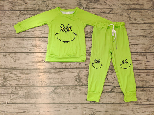 Baby kids Christmas cartoon face pants sets