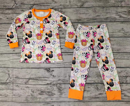 Halloween baby boys cartoon pumpkin pajamas sets