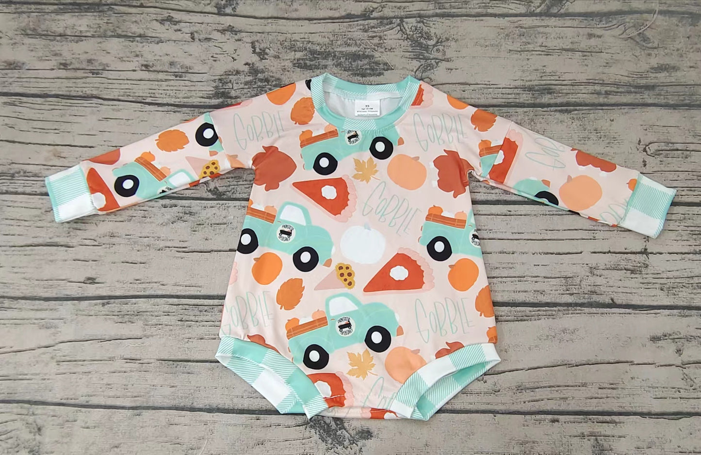 Baby girls thanksgiving long sleeve rompers