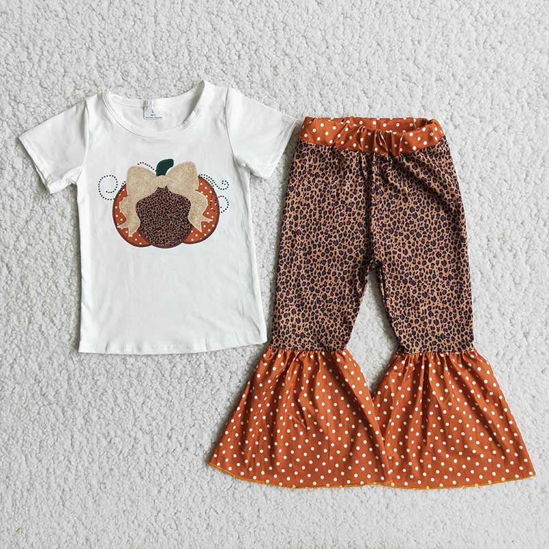 Thanksgiving pumpkin leopard set
