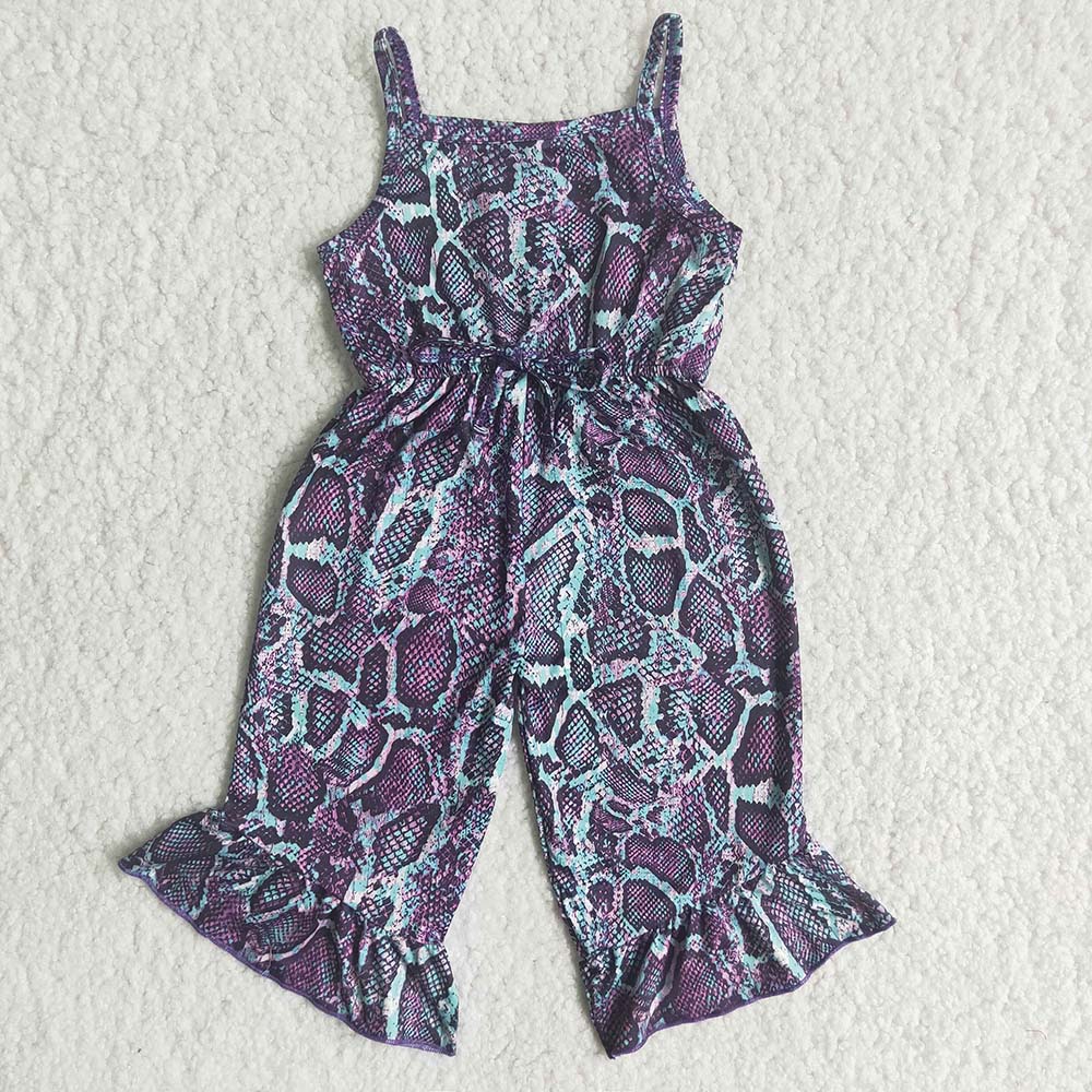 Purple leopard soft romper