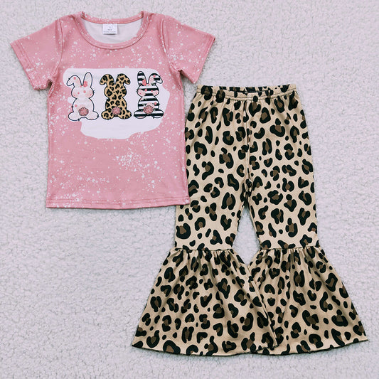 Pink three rabbit pants sets