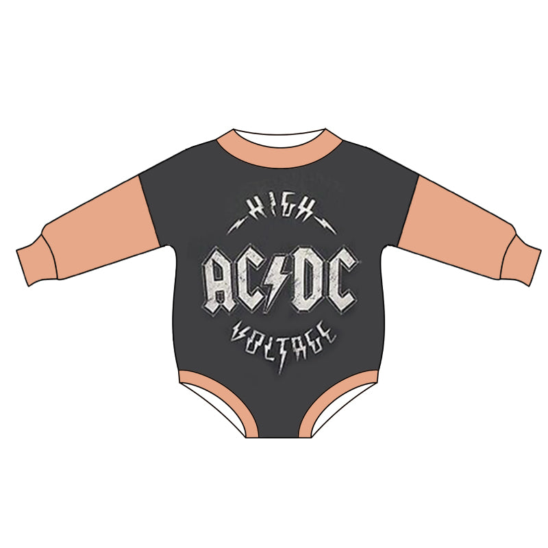 Baby girls western band long sleeve rompers